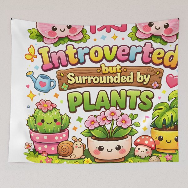 Item preview, Introverted But Surrounded By Plants T-Shirt designed and sold by AnnDesignStudio.