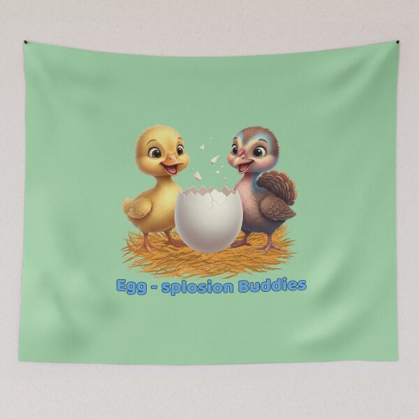 Item preview, Buddies Series: Egg-splosion Buddies. Cute Friends with Egg. designed and sold by EnlightArt.