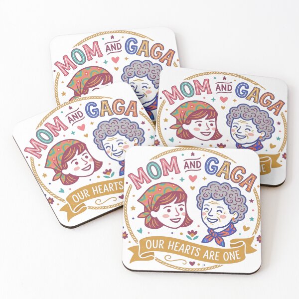 Item preview, Mom And Gaga Our Hearts Are One - Cute Mother's Day Family Badge. designed and sold by Wear Sculpt.