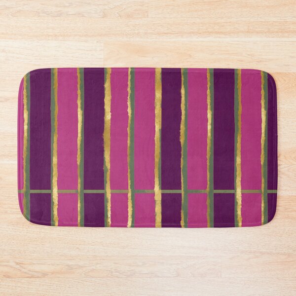 Item preview, Magenta Gold Luxe Stripe Pattern designed and sold by bubblegoth.