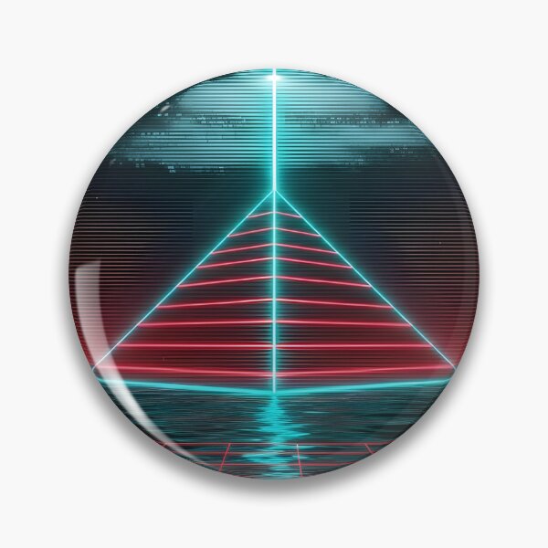 Item preview, Neon Darkwave Pyramid - Abstract Laser Beam Art designed and sold by powersunlight.