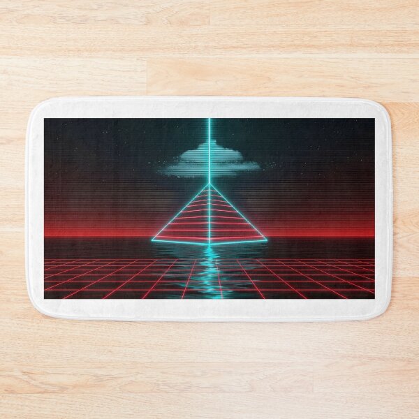 Item preview, Neon Darkwave Pyramid - Abstract Laser Beam Art designed and sold by powersunlight.