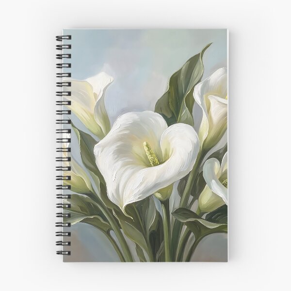 Item preview, White Calla Lily Wall Art – Elegant Botanical Calla Lily Canvas Painting designed and sold by DesignAnother.