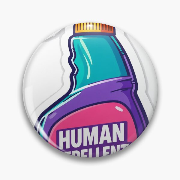 Item preview, A colorful “Human Repellent” spray bottle sticker for anyone whose social battery is permanently on low. Perfect for introverts, sarcasm lovers, and anyone who appreciates a little personal space. designed and sold by PIXEL POP DESIGNS - Beyond the Norm!.