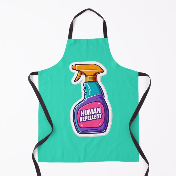 Item preview, A colorful “Human Repellent” spray bottle sticker for anyone whose social battery is permanently on low. Perfect for introverts, sarcasm lovers, and anyone who appreciates a little personal space. designed and sold by PIXEL POP DESIGNS - Beyond the Norm!.