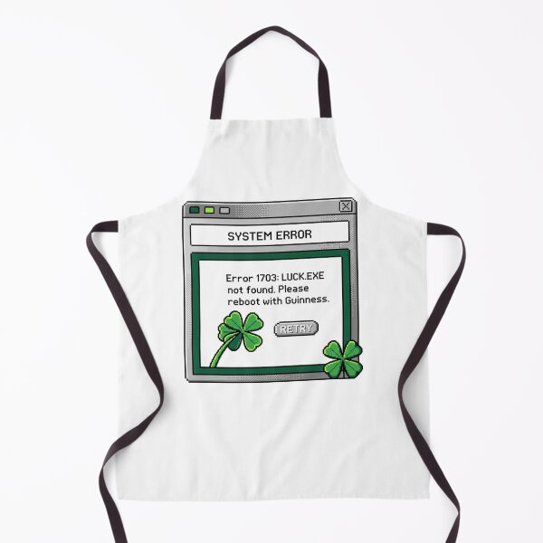 Item preview, Luck.exe Not Found - Retro St. Patrick's Day Error Message designed and sold by MiaStyleStudio.
