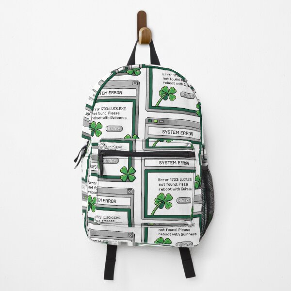 Item preview, Luck.exe Not Found - Retro St. Patrick's Day Error Message designed and sold by MiaStyleStudio.