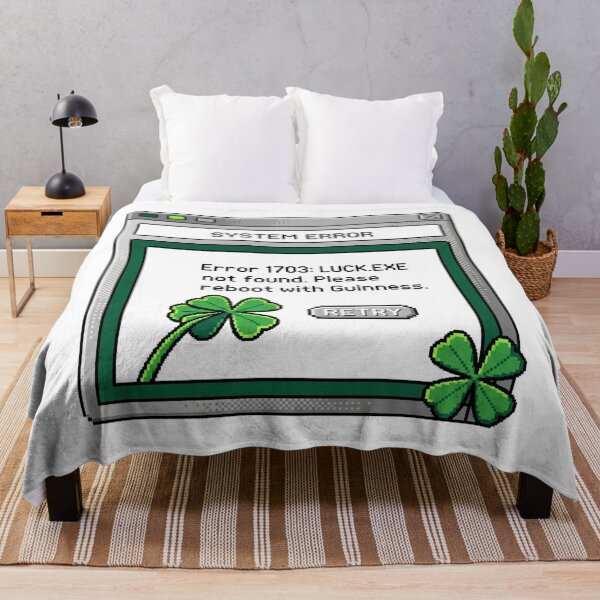 Item preview, Luck.exe Not Found - Retro St. Patrick's Day Error Message designed and sold by MiaStyleStudio.