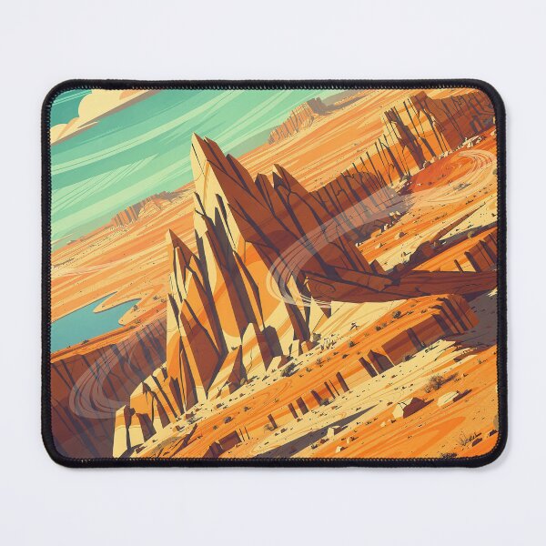 Item preview, Flinders Ranges – Modern Abstract Landscape Australia Poster designed and sold by Earth Celebration Designs.