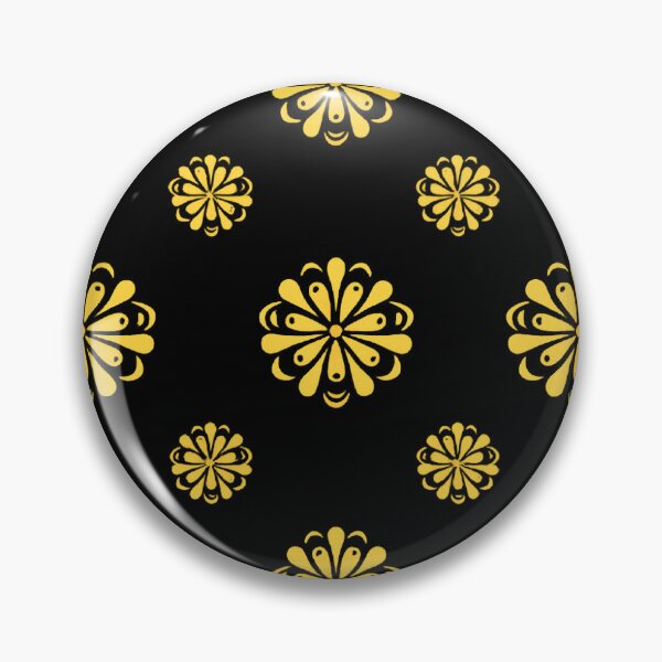 Item preview, Black and Gold Ornamental Floral Pattern designed and sold by Artozat.