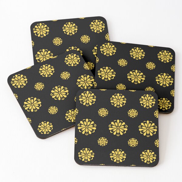 Item preview, Black and Gold Ornamental Floral Pattern designed and sold by Artozat.