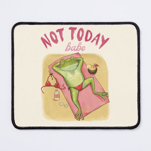 Item preview, Not Today Babe Funny Girly Frog designed and sold by art-injoy.