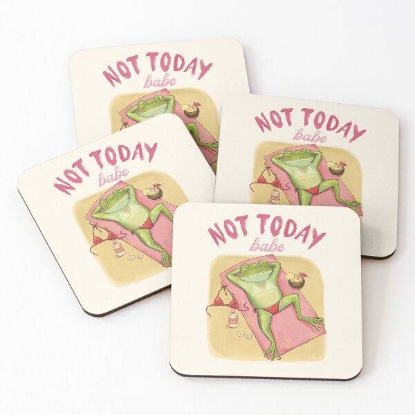 Item preview, Not Today Babe Funny Girly Frog designed and sold by art-injoy.