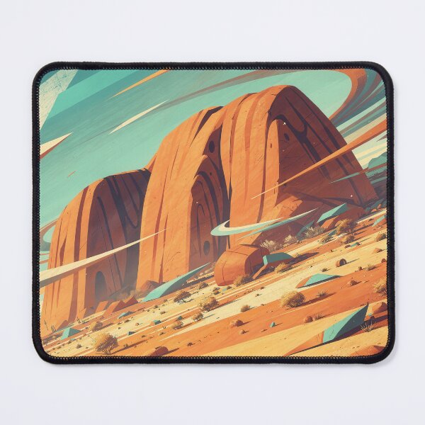 Item preview, Ayers Rock / Uluru – Modern Abstract Landscape Australia Poster designed and sold by Earth Celebration Designs.