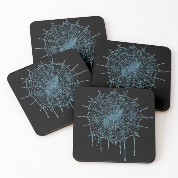 Item preview, Glowing Blue Spider Web / Dark Gothic Horror Aesthetic designed and sold by MorbidDreams.