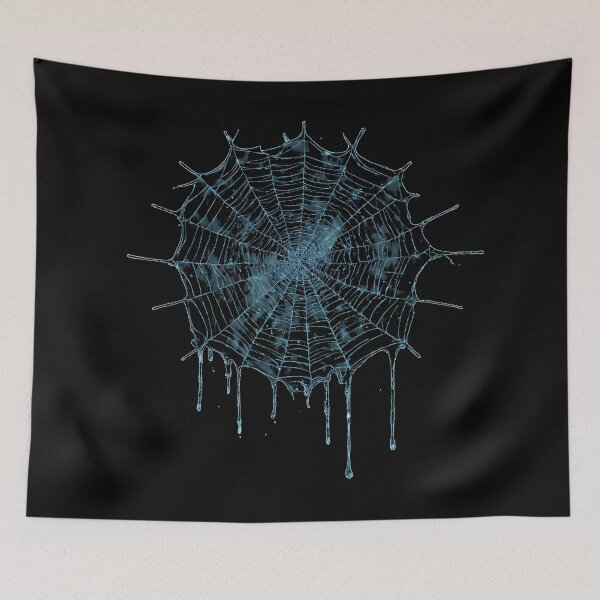 Item preview, Glowing Blue Spider Web / Dark Gothic Horror Aesthetic designed and sold by MorbidDreams.