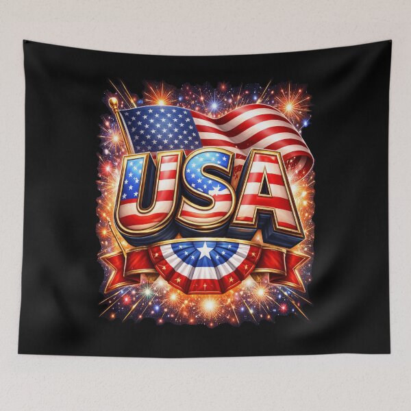 Item preview, USA Patriotic Fireworks Flag Design – American Pride Independence Day Graphic designed and sold by Kiziorq.