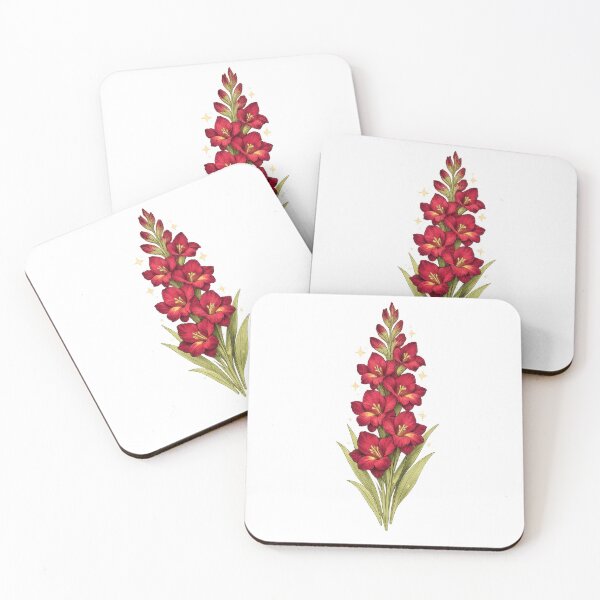 Item preview, Red Gladiolus Celestial Botanical Sticker designed and sold by jgvisualarts.