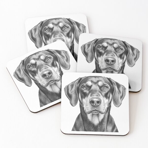 Item preview, Handsome Hound – Coonhound Mix Line Drawing designed and sold by furrydrool.