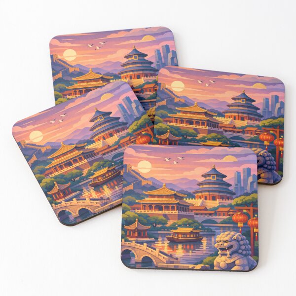 Item preview, Beijing Postcard Illustration designed and sold by MatthewHeights.