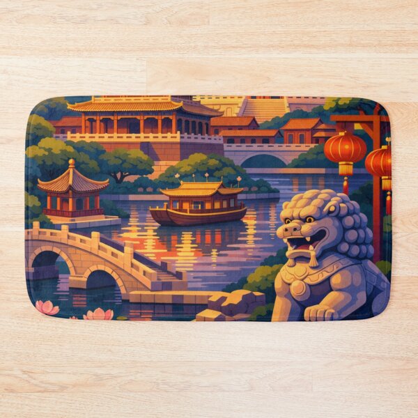Item preview, Beijing Postcard Illustration designed and sold by MatthewHeights.