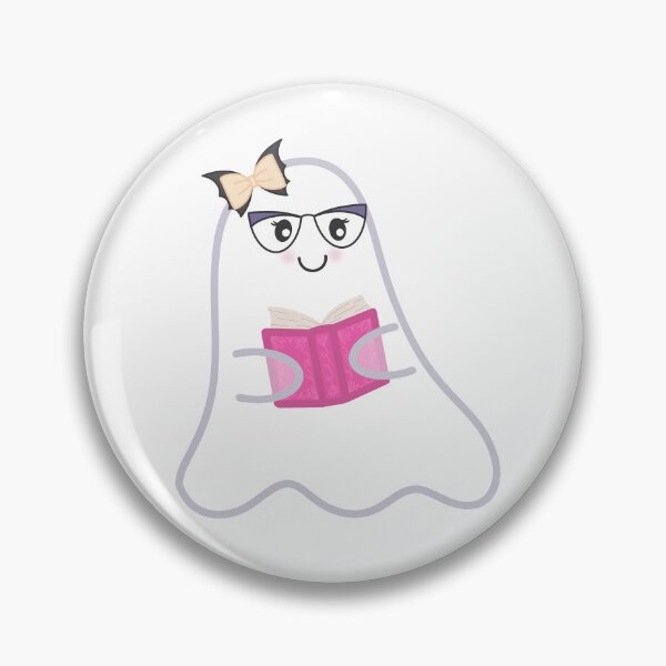 Item preview, Boolinda, cute bookish ghost design repeating pattern designed and sold by Thistle Owl Studio.