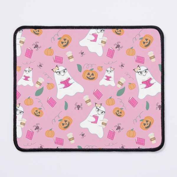 Item preview, Boolinda, cute bookish ghost design repeating pattern designed and sold by Thistle Owl Studio.