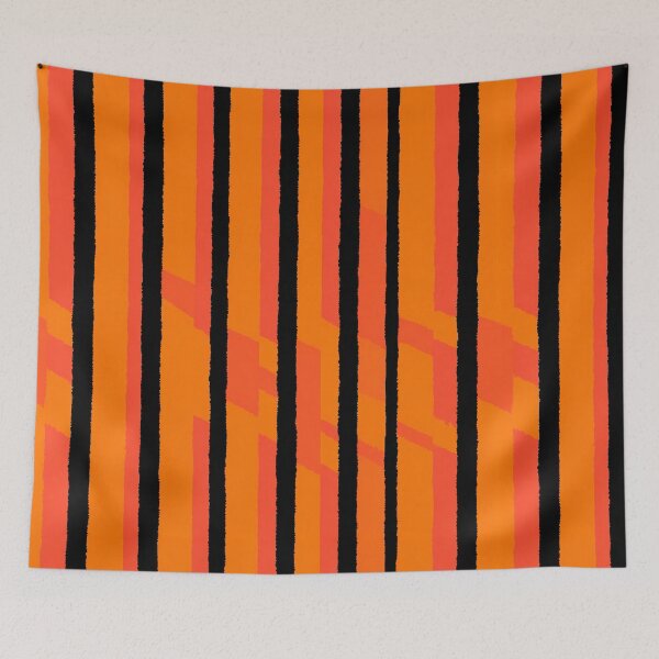 Item preview, Burnt Orange Black Stripe Pattern designed and sold by bubblegoth.