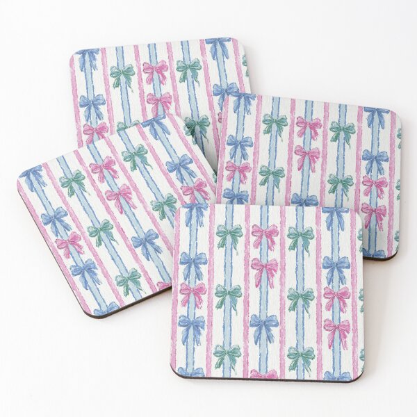 Item preview, Grandmillenial Bows on a Striped Background designed and sold by shopprintpress.