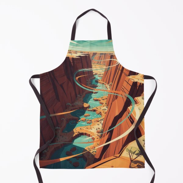 Item preview, Karijini National Park – Modern Abstract Landscape Australia Travel Poster designed and sold by Earth Celebration Designs.