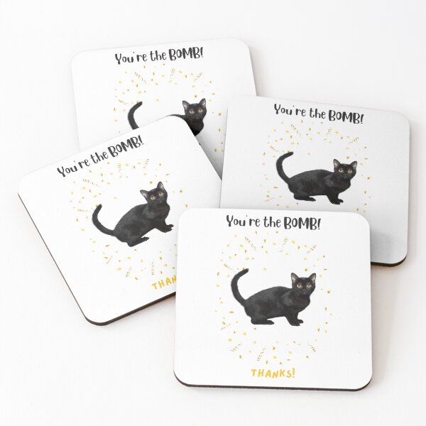 Item preview, Thank You Bombay Cat "You're the Bomb! Thanks!" designed and sold by MYCatStuff.