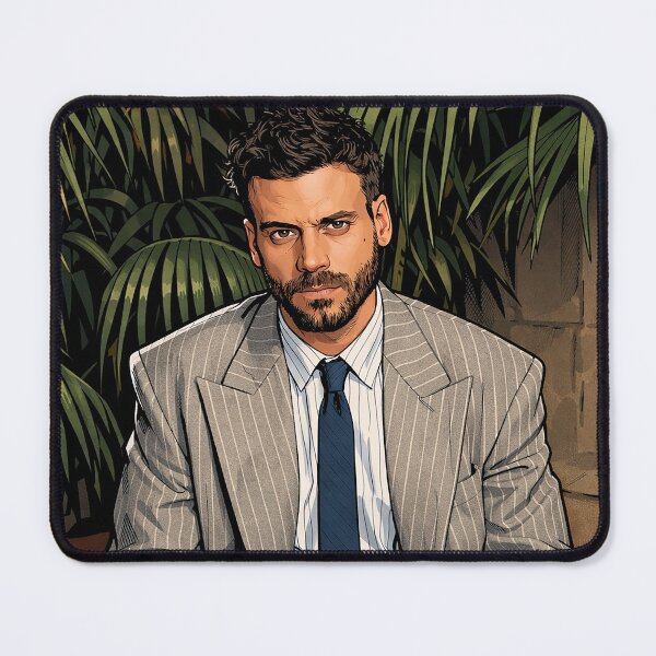 Item preview, François Arnaud sitting in a suit (fan art) designed and sold by PopCultureAndStuff.