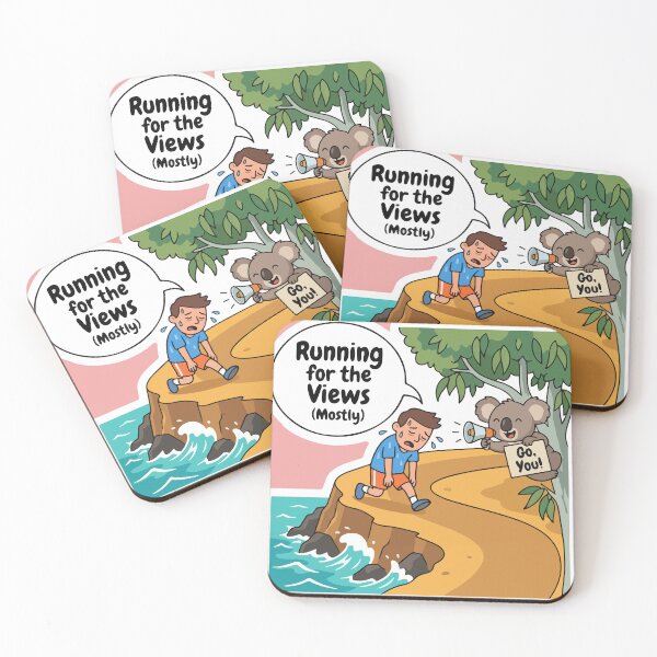 Item preview,  Running for the Views Mostly Funny Runner Koala Sticker designed and sold by Colorful Dreams.