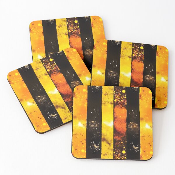 Item preview, Orange Black Abstract Grunge Stripes designed and sold by bubblegoth.
