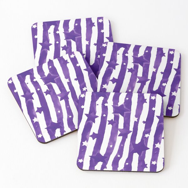 Item preview, Purple Star Pattern With Stripes designed and sold by bubblegoth.