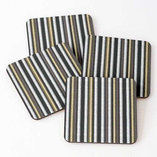 Item preview, Black Gold Vertical Stripe Pattern designed and sold by bubblegoth.