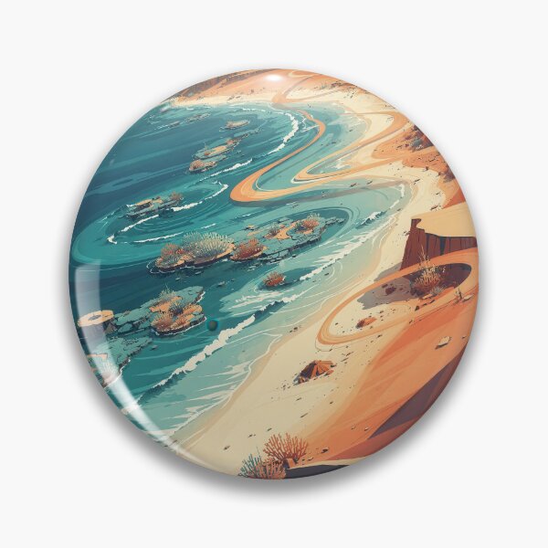 Item preview, Ningaloo Coast – Modern Abstract Landscape Australia Travel Poster designed and sold by Earth Celebration Designs.