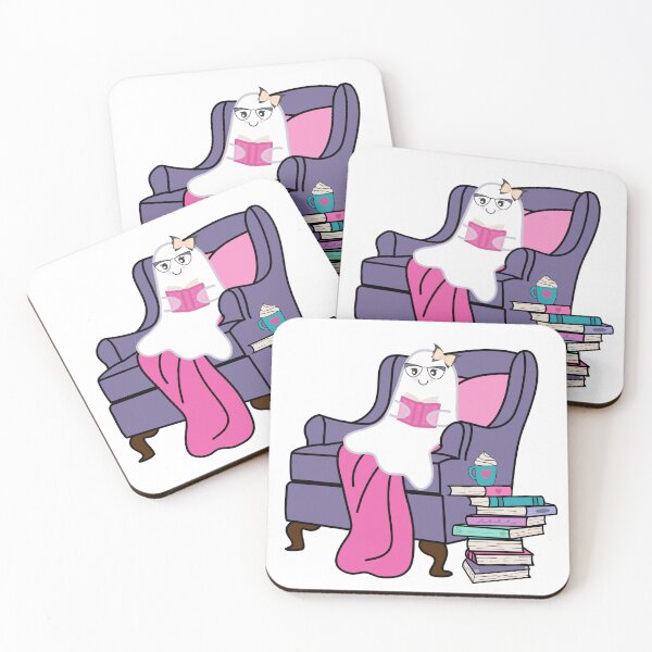 Item preview, Cozy Ghost Reading – Hand-Drawn Armchair & Book Stack Illustration designed and sold by Thistle Owl Studio.
