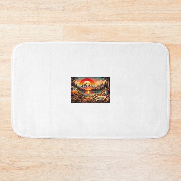 Item preview, Retro Sunset Mountain Landscape Vintage 80s Style Graphic T-Shirt Nature Adventure Design designed and sold by GallantHenry.