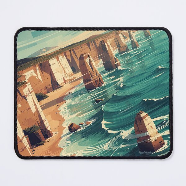 Item preview, The Twelve Apostles – Great Ocean Road Modern Abstract Landscape Poster designed and sold by Earth Celebration Designs.
