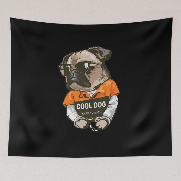 Item preview, Cool Dog Pug Mugshot Funny Dog Lover Gift T-Shirt designed and sold by Unsololugar.