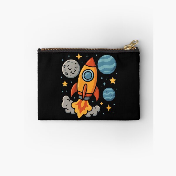 Item preview, Cute Cartoon Rocket Launching Through Colourful Space Adventure. designed and sold by The-T-In-Retro.