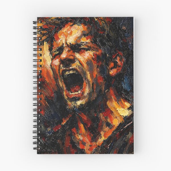 Item preview, Expressionist Man Screaming in Anguish, Intense Emotional Portrait designed and sold by Robo-toons.
