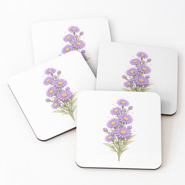 Item preview, Purple Aster Celestial Botanical Sticker designed and sold by jgvisualarts.
