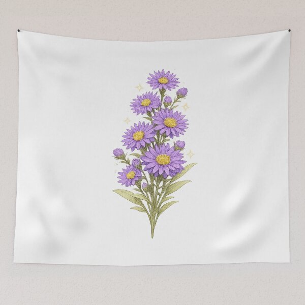 Item preview, Purple Aster Celestial Botanical Sticker designed and sold by jgvisualarts.