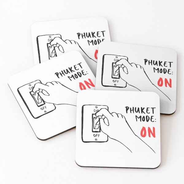 Item preview, Phuket Vacation Mode: ON – Funny Thailand Island Travel Design designed and sold by ArcticFoxStudio.