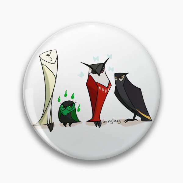 Item preview, The Four Calamities as Wise Owls - Bai Wuxiang, Black Water, Hua Cheng & Qi Rong - TGCF Fanart designed and sold by AnryMary.