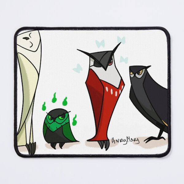 Item preview, The Four Calamities as Wise Owls - Bai Wuxiang, Black Water, Hua Cheng & Qi Rong - TGCF Fanart designed and sold by AnryMary.