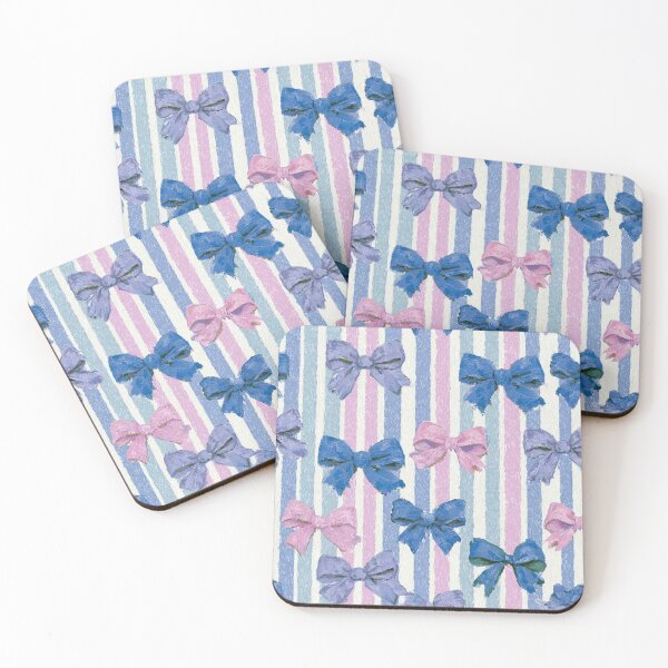 Item preview, Blue and Pink Coquette Bows designed and sold by shopprintpress.