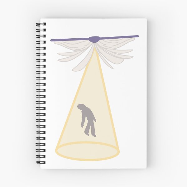 Item preview, Book UFO – Hand-Drawn Open Book Beam Me Up, Quirky Sci-Fi Illustration designed and sold by Thistle Owl Studio.